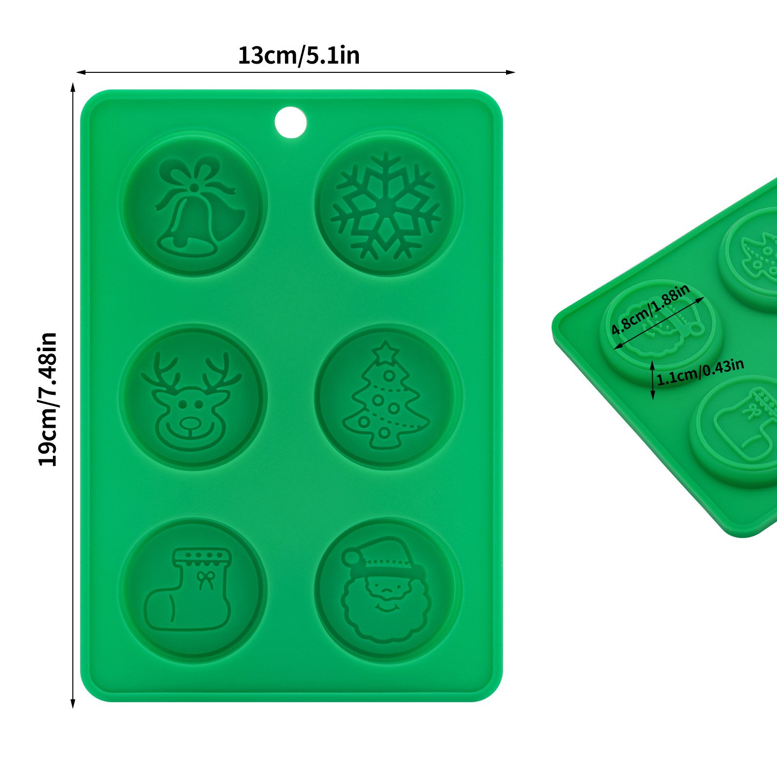 Silicone Chocolate Chip Cookie Mold Diy Cake Decorating Baking Supplies Santa Snowman Deer Silicone Baking Tool