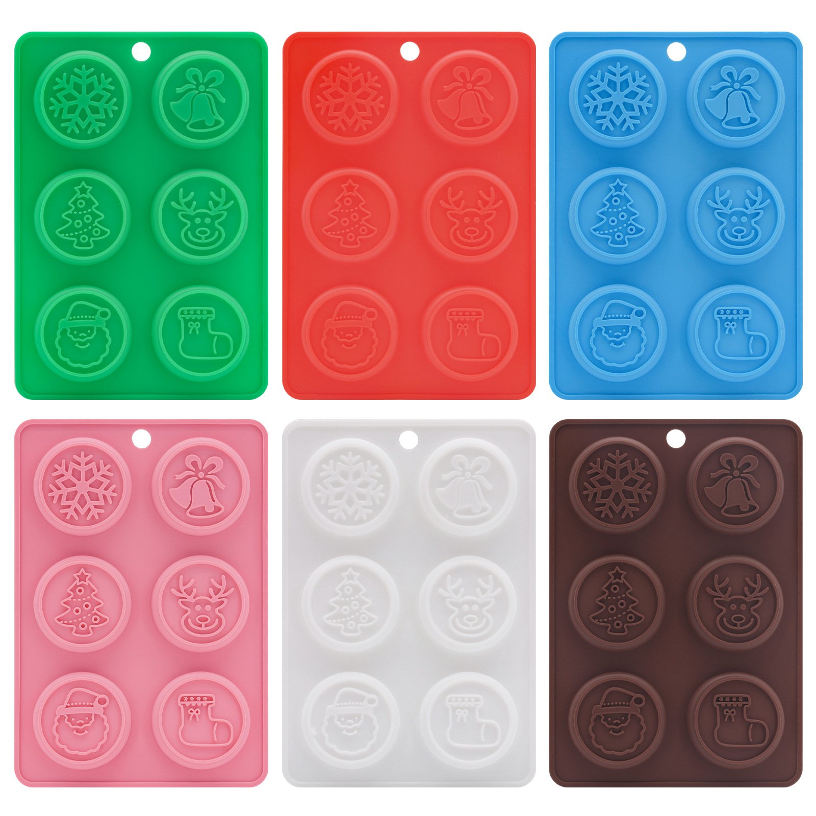 Silicone Chocolate Chip Cookie Mold Diy Cake Decorating Baking Supplies Santa Snowman Deer Silicone Baking Tool