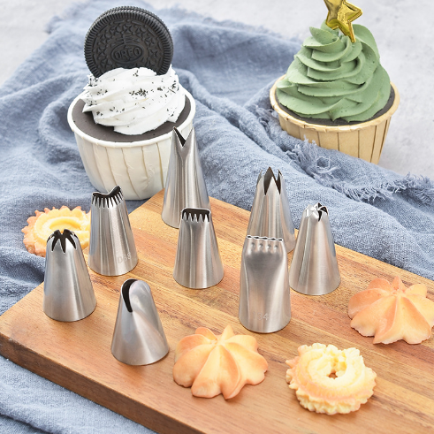 BPA FREE Stainless steel 304 cake decorating supplies kit baking tools tip set russian icing piping nozzles set
