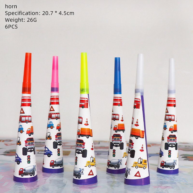 Engineering vehicle Birthday Party Decorations Supplies Disposable Tableware Set Party Supply