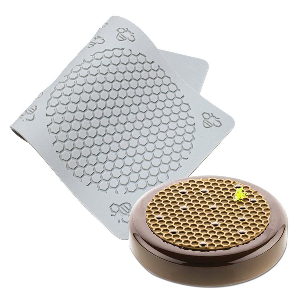 Early Riser 3D Silicone Mold Honey Comb Shape Cake Fondant Decoration Supplies