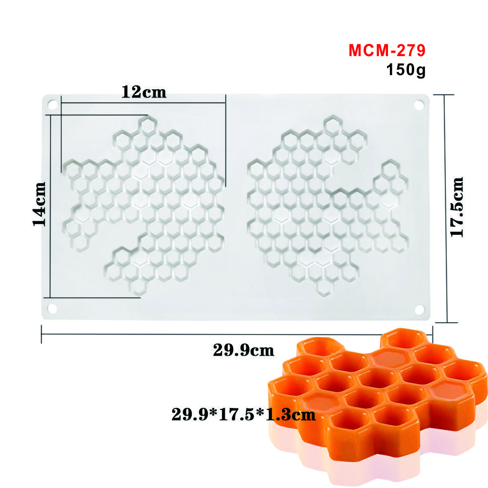 Early Riser 3D Silicone Mold Honey Comb Shape Cake Fondant Decoration Supplies