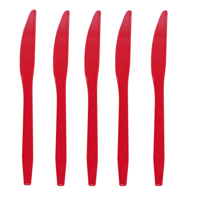 Solid Color Plastic Fork Spoon Knife Home Party Gathering Events Disposable Tableware Cake Fork Food Knives Air Kids Party Sets