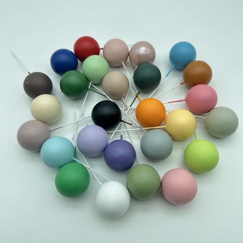 Ins new 20pcs mixed ball one bag Birthday cake decoration Matte macaron ball baking foam for party supplies