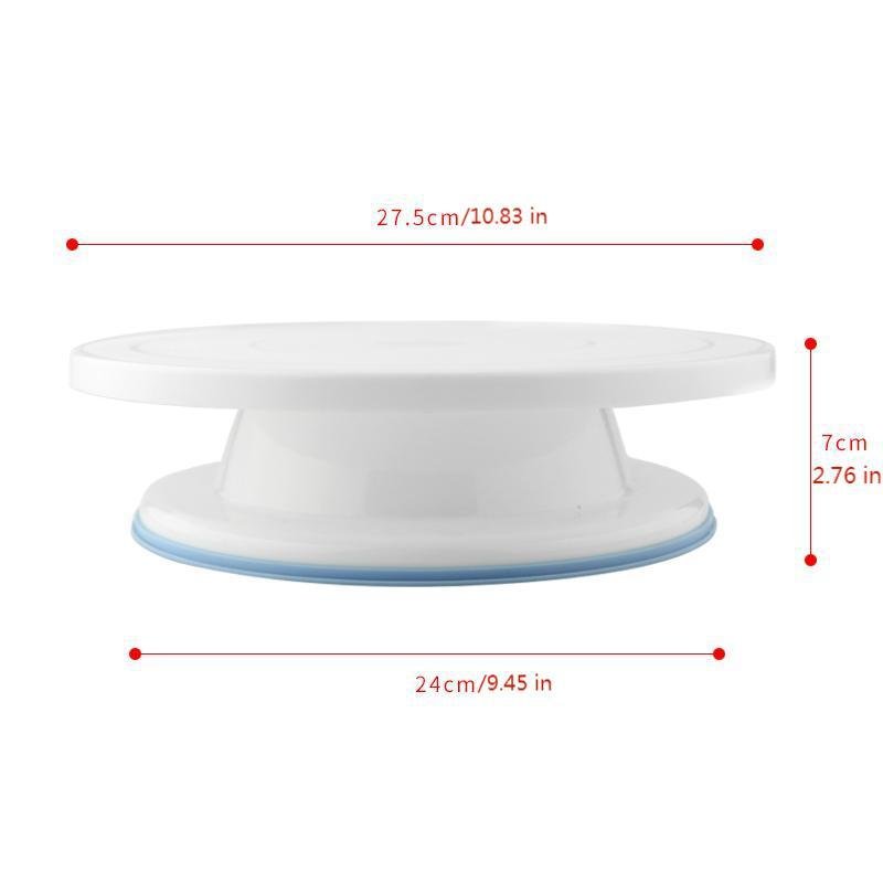 28cm Plastic Turntable Stand Cake Baking Supplies Plastic Cake Rotating Turntable Cake Decorating Stand Turntable