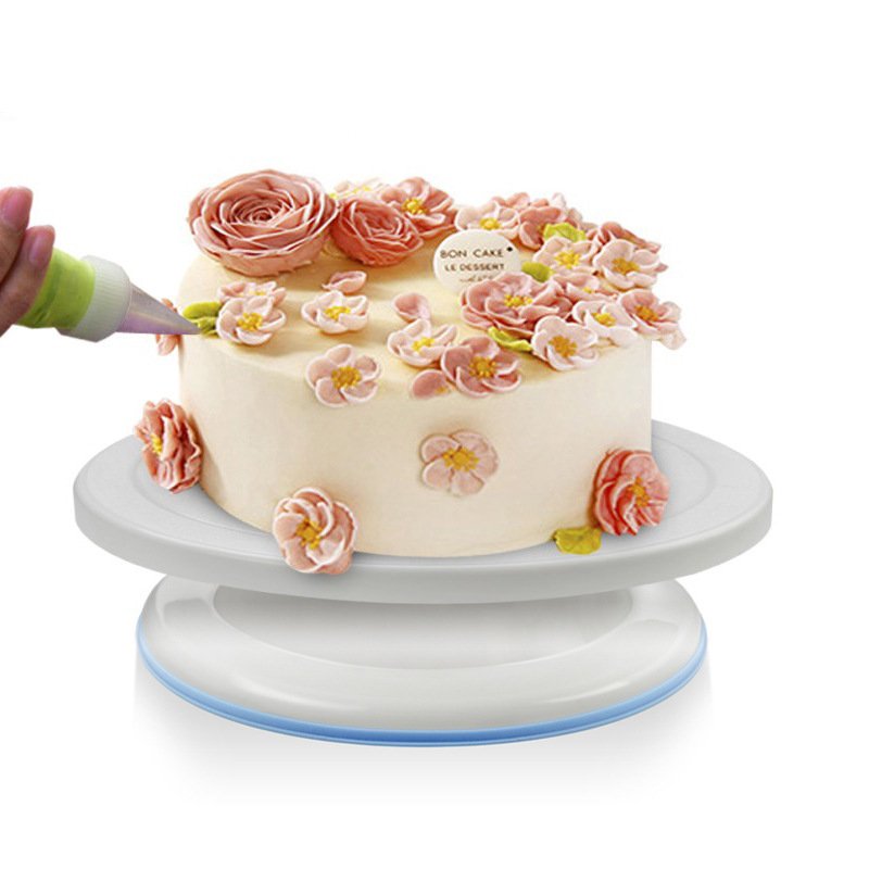 28cm Plastic Turntable Stand Cake Baking Supplies Plastic Cake Rotating Turntable Cake Decorating Stand Turntable