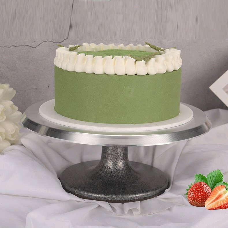 10 Inch 12 Inch Round Aluminum Revolving Cake Decorating Stand Revolving Cake Turntable for Home Cake Decorating Supplies