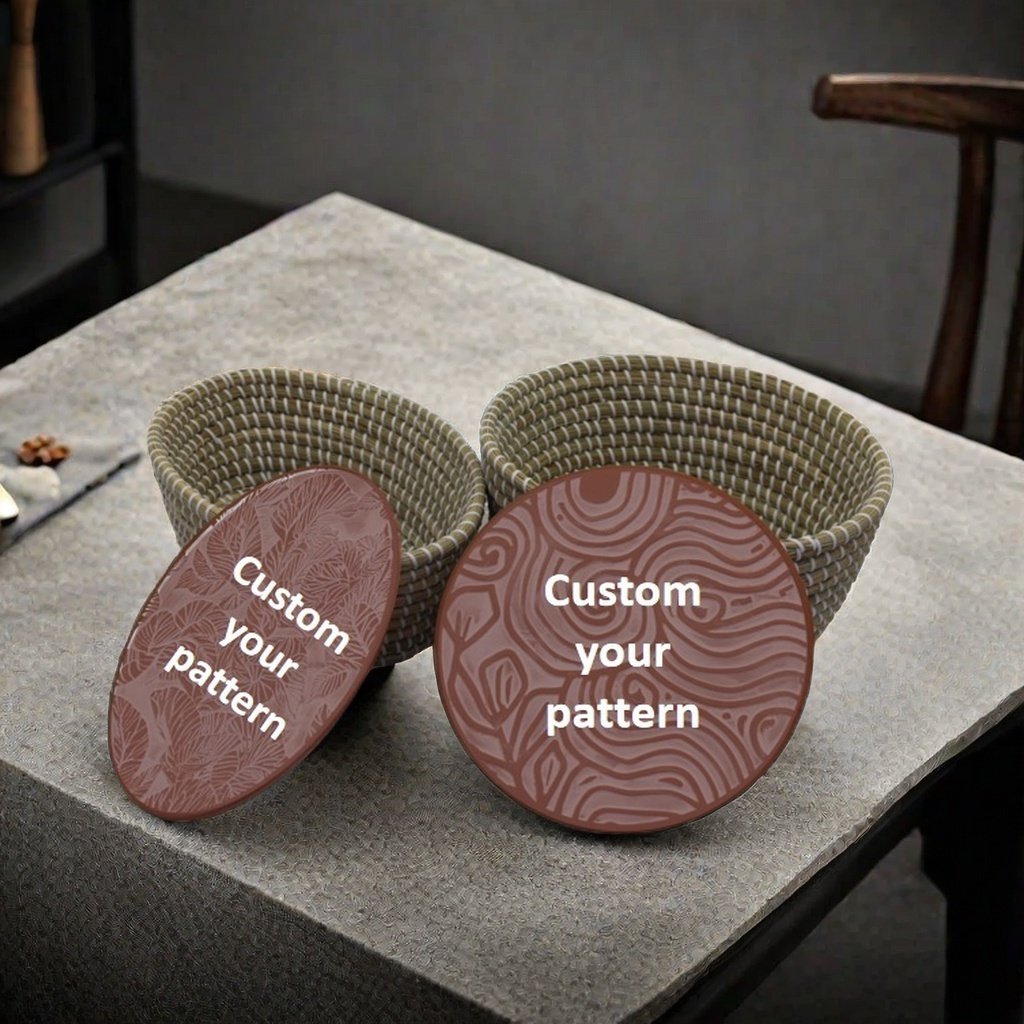 Custom Pattern Handmade 3 Size Terracotta Food Serving Tray Ceramic Dinner Plates Cookware Clay Ceramic Plate For Bread