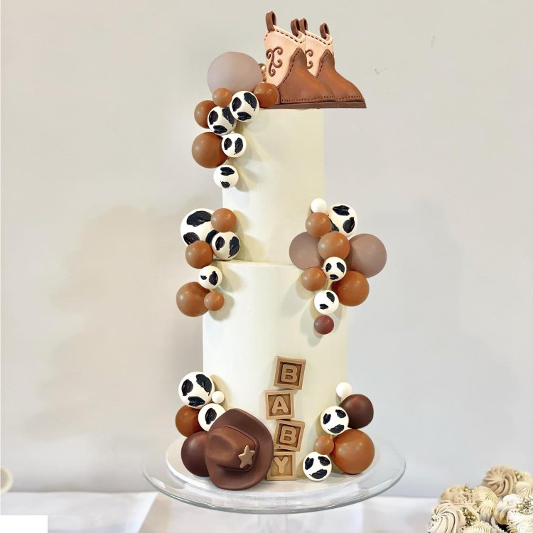 Cowboy Hat and Boot Cake Decorations Western Cowboy Birthday Baby Shower for Western Theme Party Favors Supplies