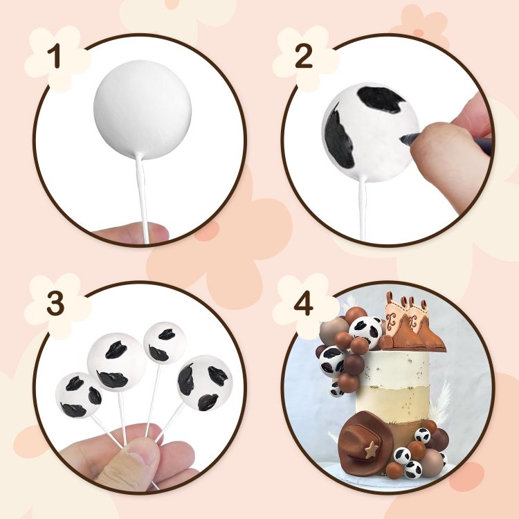 Cowboy Hat and Boot Cake Decorations Western Cowboy Birthday Baby Shower for Western Theme Party Favors Supplies
