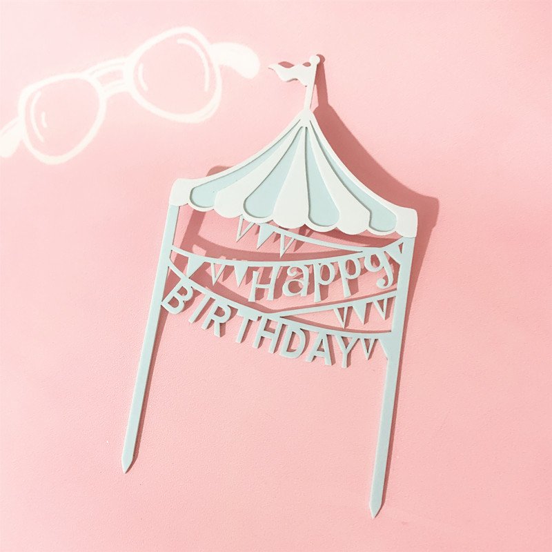 Ychon children birthday supplies cake toppers decorations candy colors playground theme party kis cake toppers