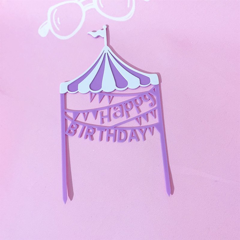 Ychon children birthday supplies cake toppers decorations candy colors playground theme party kis cake toppers