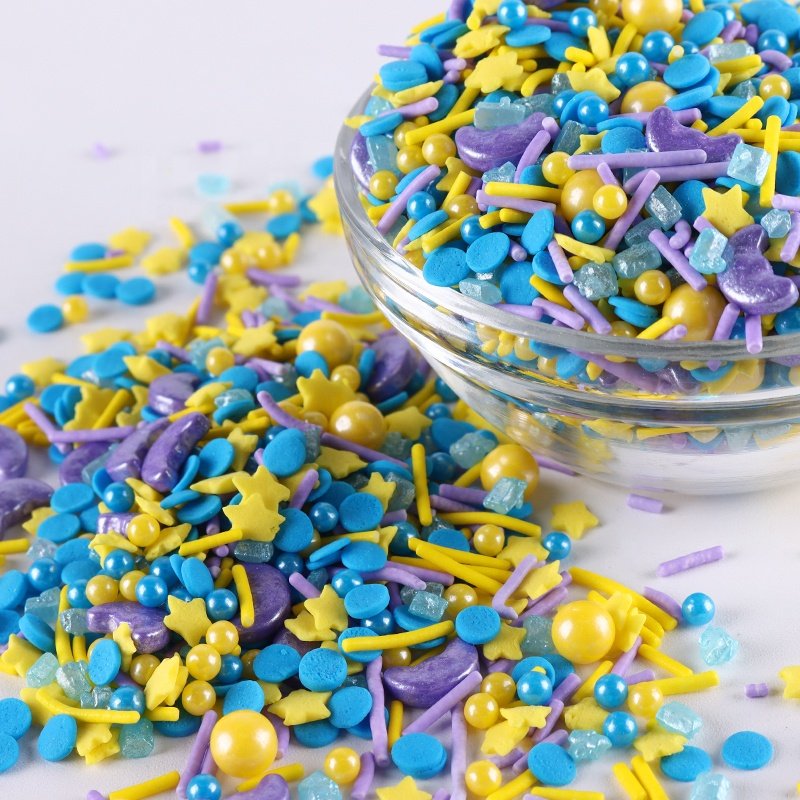 Lovebakery Baking Supplies Wholesale Moon Shape Pressed Candy Ramandan Mix Sprinkles For Cake Decorations