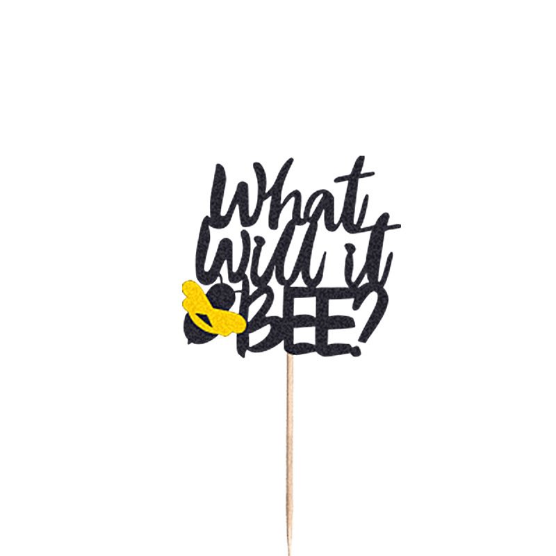 He or She What Will It Bee Banner Gender Reveal Garland with Bee and Beehive Baby Shower Glitter Party Favor Supplies Decor S254