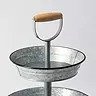 High Demand 3-Tier Galvanized Metal Cupcake Stand with Base Paper Material Cake Stand for Wedding and Birthday Decorations