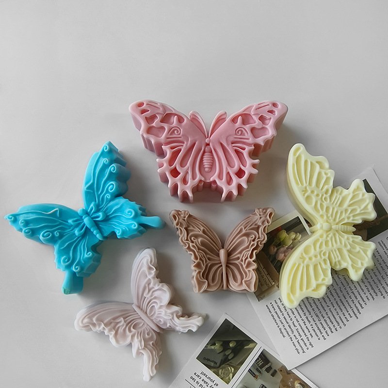 Early Riser Butterfly Candle Mold Mousse Cake Dessert Baking Supplies Soap Silicone Mold