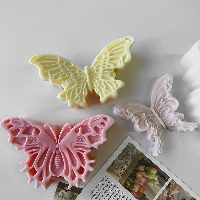 Early Riser Butterfly Candle Mold Mousse Cake Dessert Baking Supplies Soap Silicone Mold