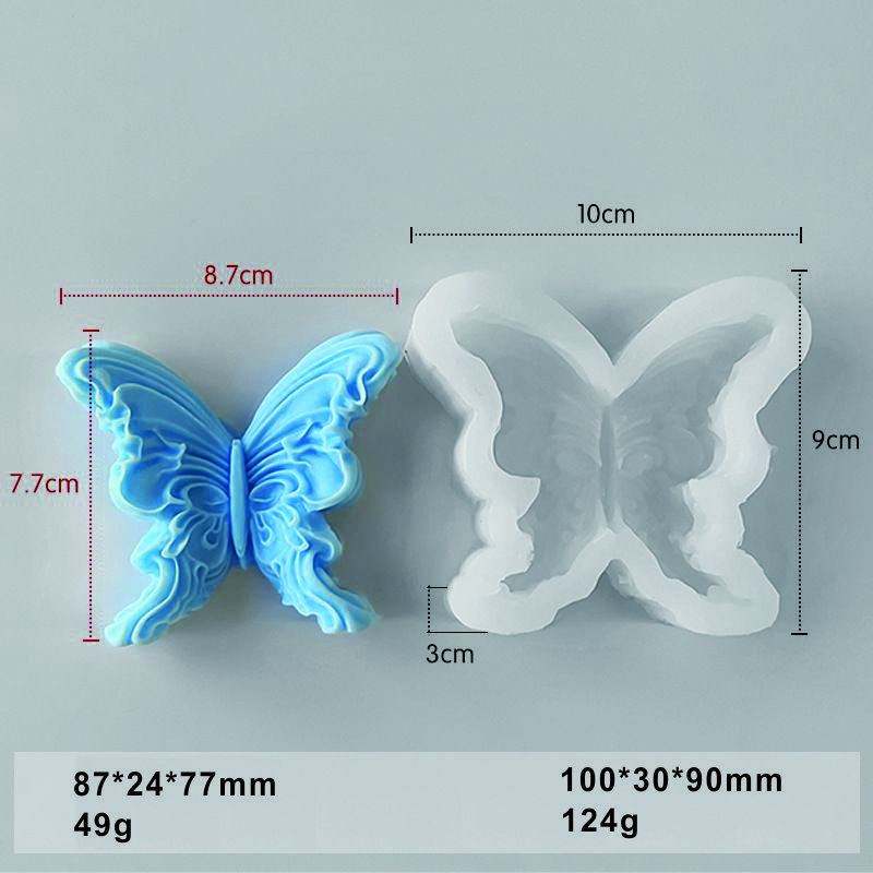 Early Riser Butterfly Candle Mold Mousse Cake Dessert Baking Supplies Soap Silicone Mold