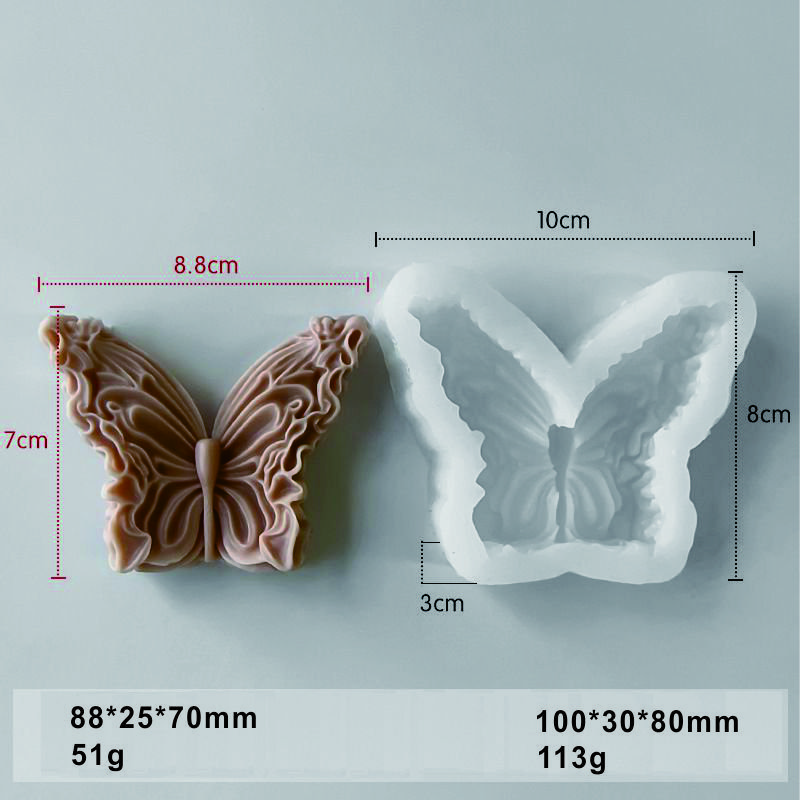 Early Riser Butterfly Candle Mold Mousse Cake Dessert Baking Supplies Soap Silicone Mold
