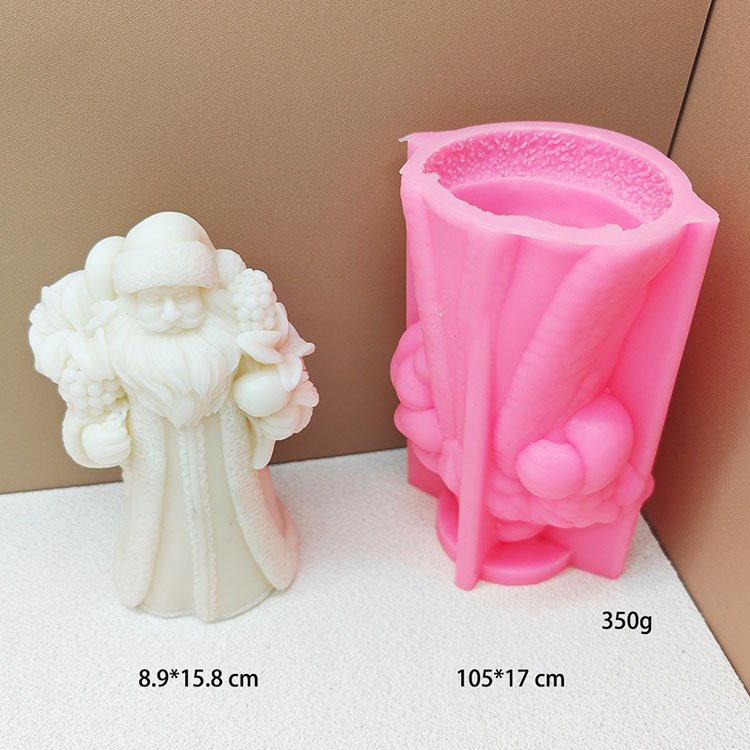 YS Santa Claus Statue Silicone Candle Molds Christmas Gypsum Decorations Gift Casting Mould DIY Aromatherapy Candle Making