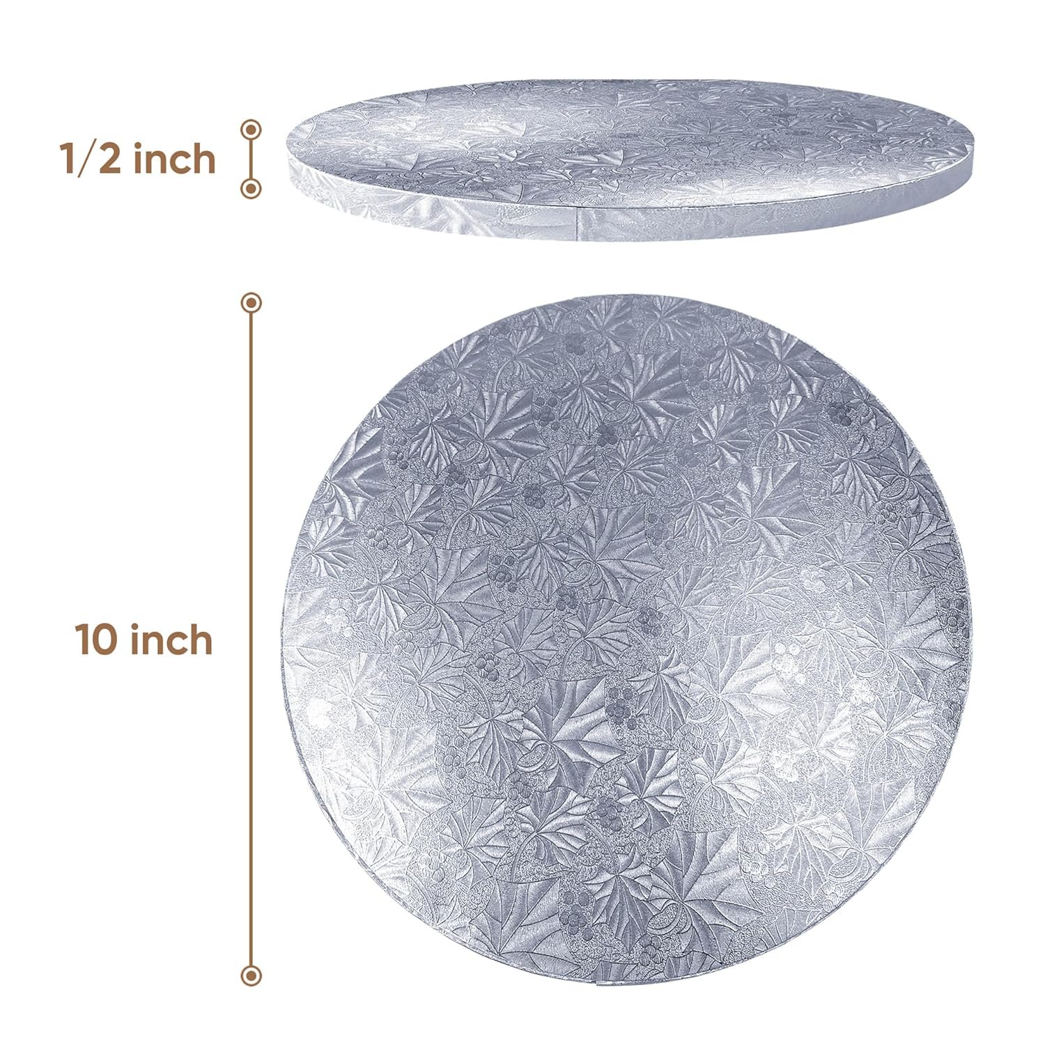 Cake Boards Drums 12 Inch Round, 1/2" Thick Cake Drums, Cake Decorating Supplies Sturdy Cake Corrugated Cardboard