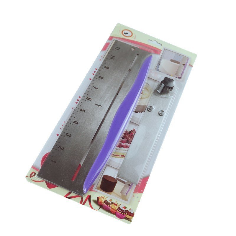 New Arrivals Stainless Steel 2PCS Cake Scraper Adjustable Height Smoother Spatula Cake Cream Smoothing Pastry Tools for Baking