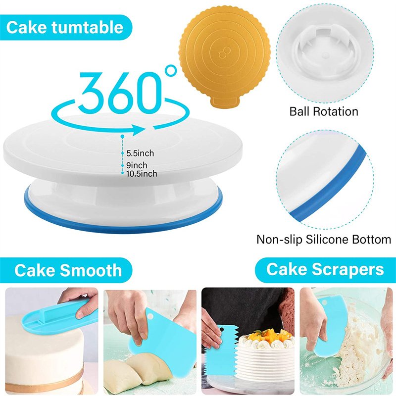 factory 420PCS Baking Supplies Cake Turntable Set Decorated Mouth Set Baking Pastry Tools Set Cake Tools For Decorating