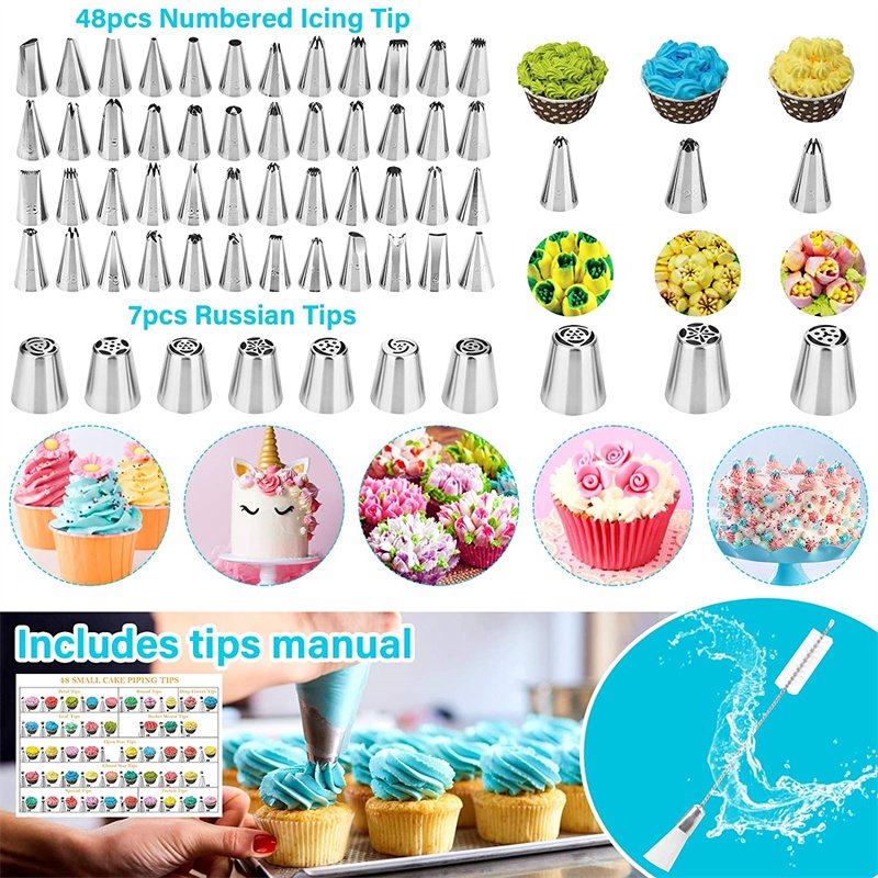 factory 420PCS Baking Supplies Cake Turntable Set Decorated Mouth Set Baking Pastry Tools Set Cake Tools For Decorating