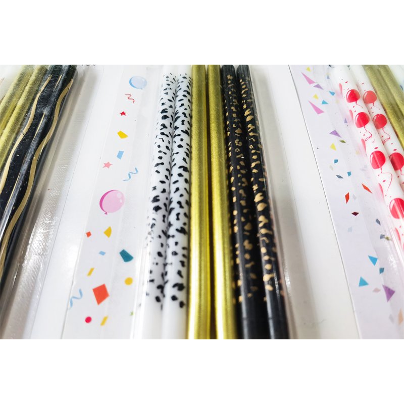 Long Metallic Simple Cake Candles For Birthday Party Wholesale Sparkler Tall Spiral Happy Birthday Candles For Kids