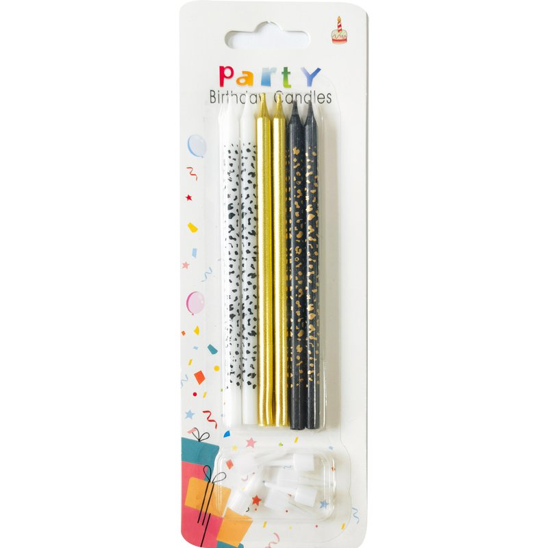 Long Metallic Simple Cake Candles For Birthday Party Wholesale Sparkler Tall Spiral Happy Birthday Candles For Kids