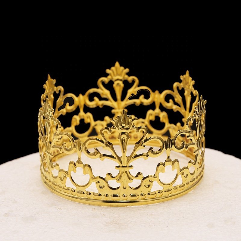 Cake Decoration Alloy Crown Flower Dress Up Jewelry Birthday Crown Children Headdress Adult Hair Accessories