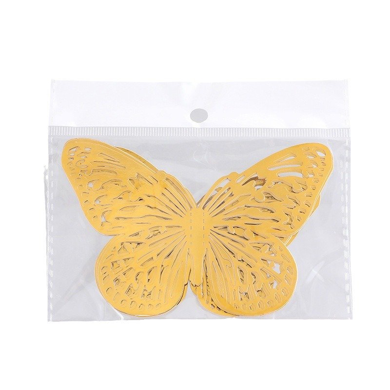 3d Hollow Paper Butterfly Three-Dimensional Butterfly Home Decoration Butterfly Wall Stickers Wedding Festival Party Supplies