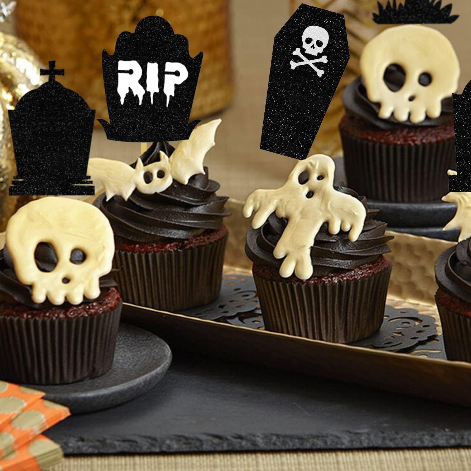 2024 New Novelties halloween birthday party cake topper Cake Insert Card All Saints' Day Supplies halloween cake topper