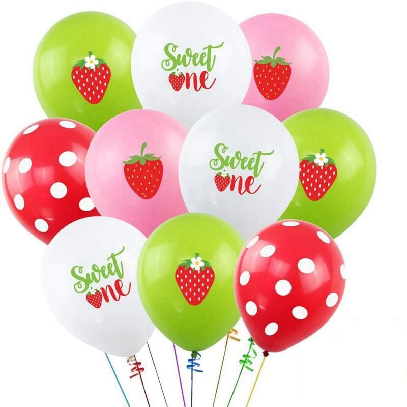 Strawberry themed party supplies decorations Latex Balloons Summer Fruit atmosphere balloon set birthday party decorations