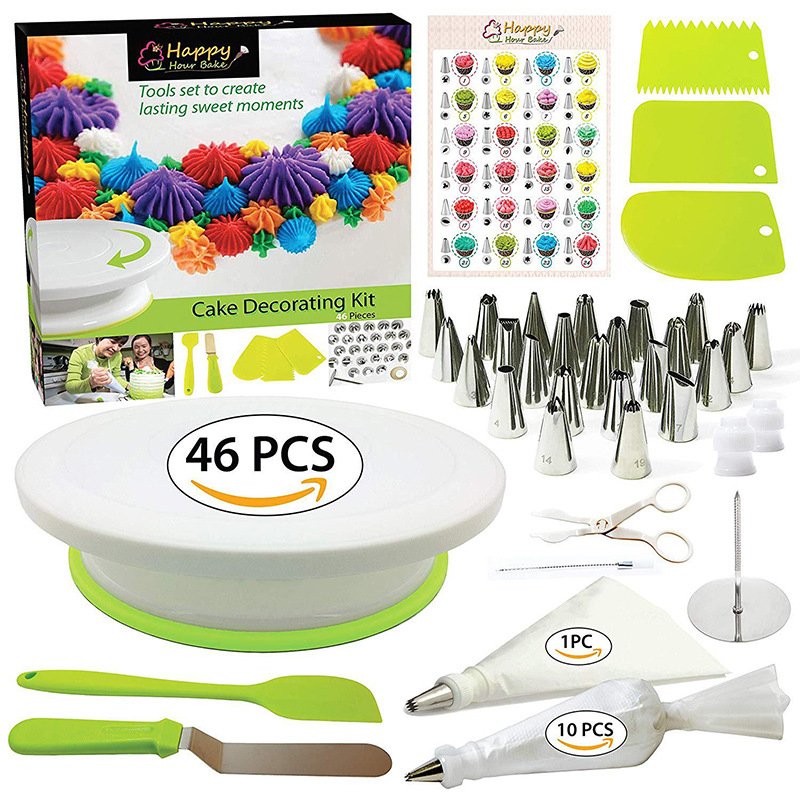 cake accessories bakeware equipment wholesale hot sale new baking tools set mold turntable cake decorating kits cake tools