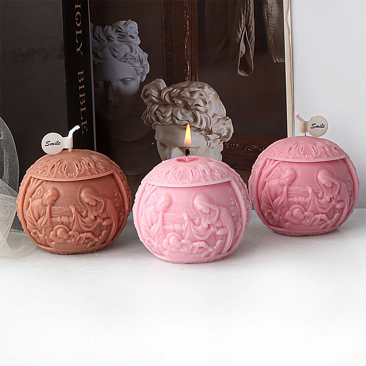 Silicon Molds for Candle Making Geometry Moldes De Silicona Para Velas Relief Religion Jesus Silicon Candle Moulds Candle Mould