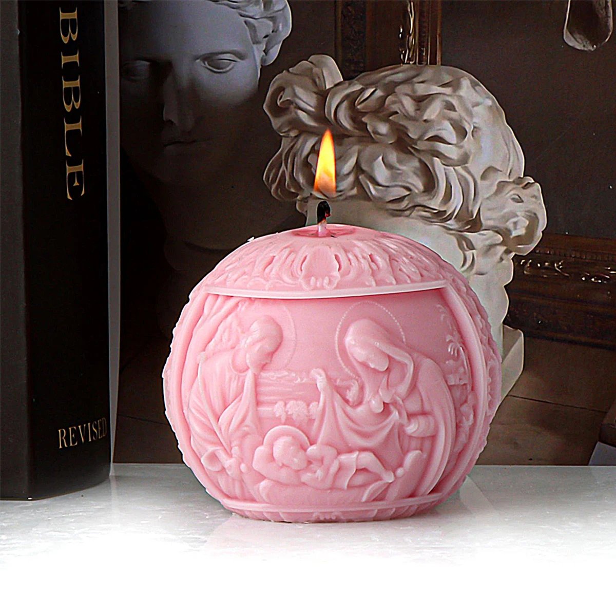 Silicon Molds for Candle Making Geometry Moldes De Silicona Para Velas Relief Religion Jesus Silicon Candle Moulds Candle Mould