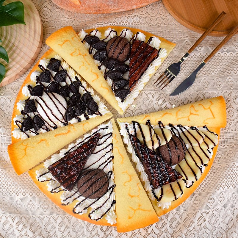 Crepe Artificial Food Fake Pancake Pie Display Faux Cafe Nutella Waffle Props Ice Cream Brunch Crepes Sweet Fruit Dessert Cheese
