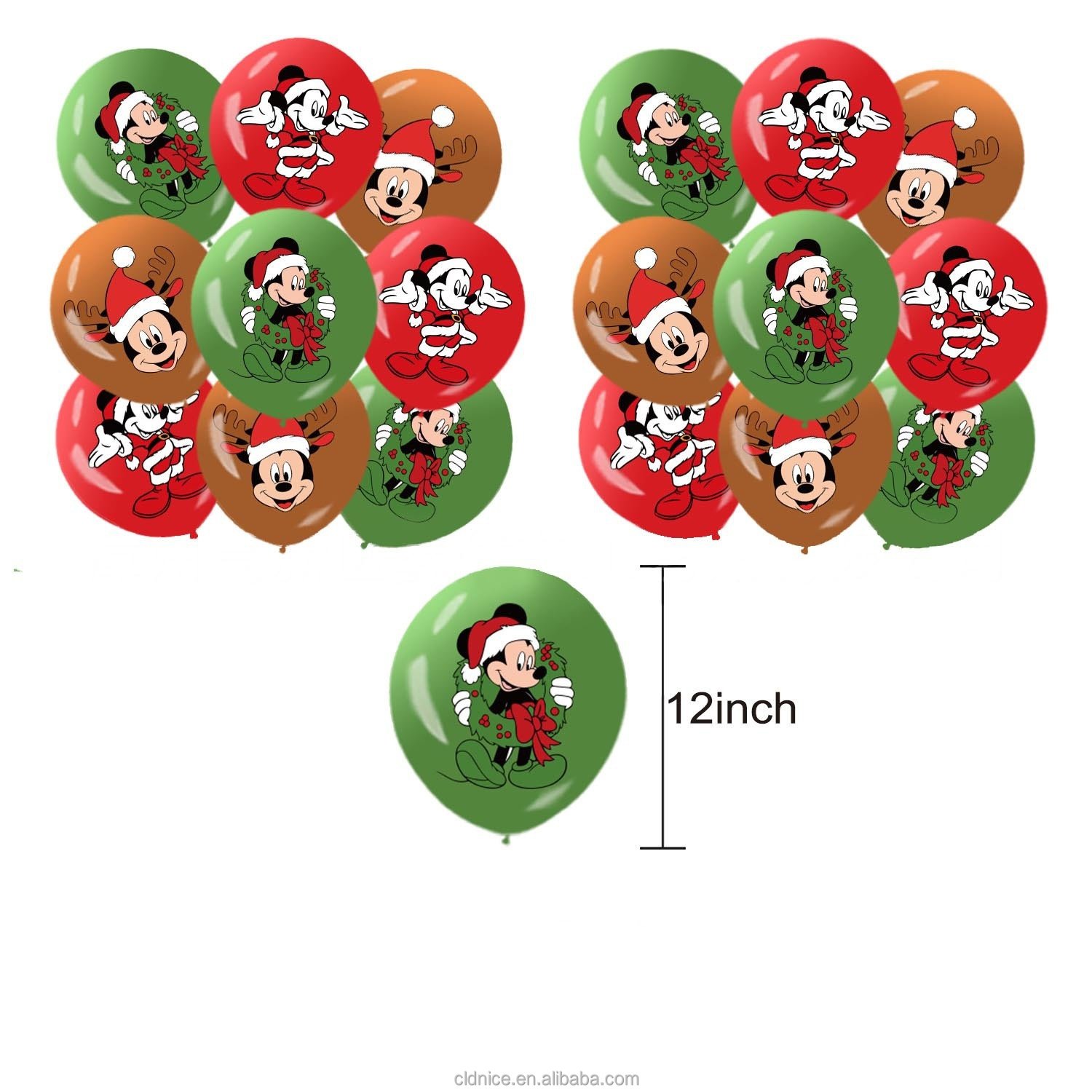 Nice Christmas Decoration Christmas Mickey 2024 Included Merry Chrstms Banner Santa Claus Balloons Cake Toppers Decoration