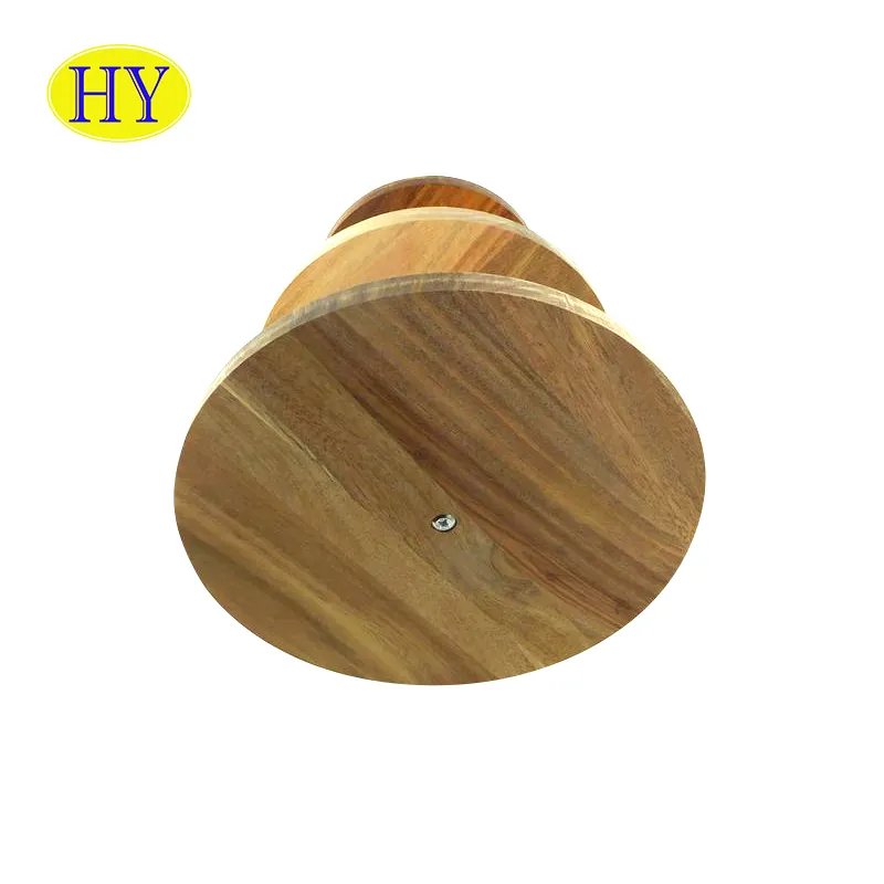 Slice Cupcake Tray Wooden Cupcake Cake Dessert Display Stand Rustic 3 Tier Round Wood Customized Logo Cake Tools Paulownia Wood
