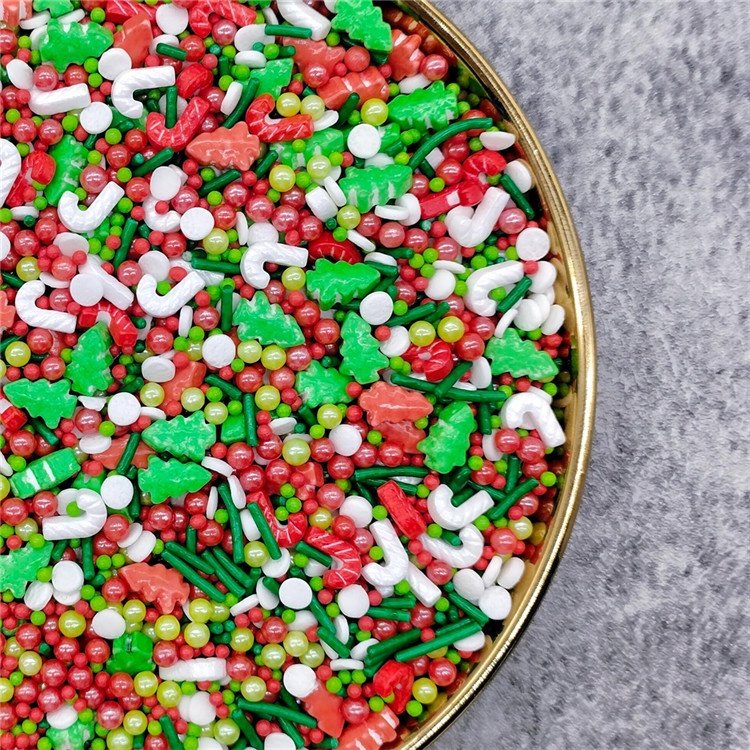 New arrived christmas boots sprinkles bell beads crutch sugar christmas tree candy sprinkle comestibles cake decorating supplies