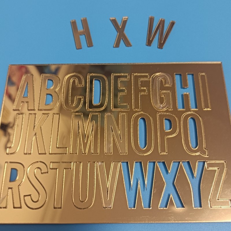 New arrival Mirror A-Z Alphabet gold sticker set acrylic cake topper for Various Party Decor Pastry Cookies Topper Decoration