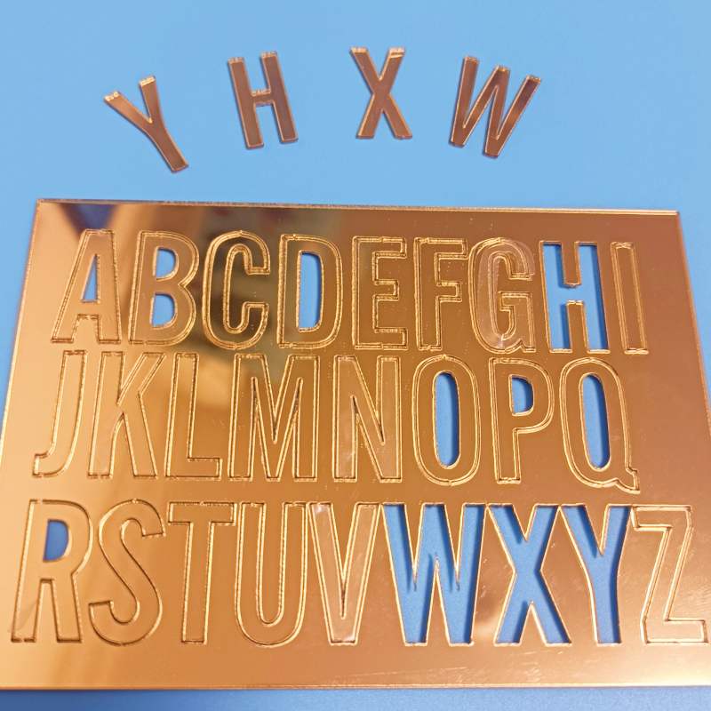 New arrival Mirror A-Z Alphabet gold sticker set acrylic cake topper for Various Party Decor Pastry Cookies Topper Decoration