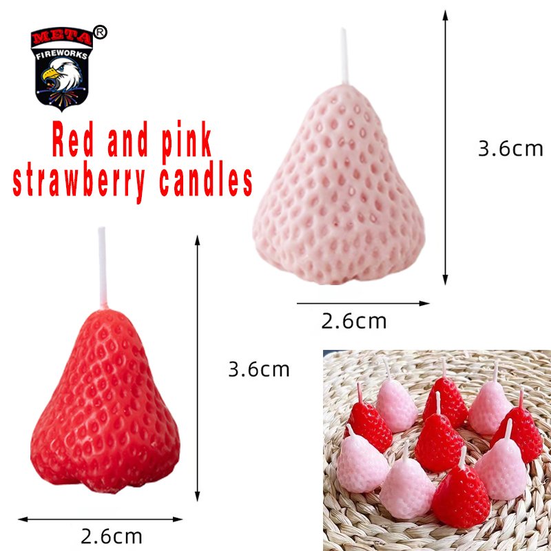Strawberry Soy Wax Luxury Art Aromatic Fragrance party supplies valentines Candles for Home Decorative Scented Candles