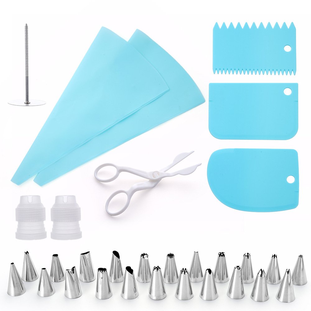 32 PCS Baking Supplies Cupcake Icing Tips Pastry Piping Bag Cake Decorating Supplies Kit