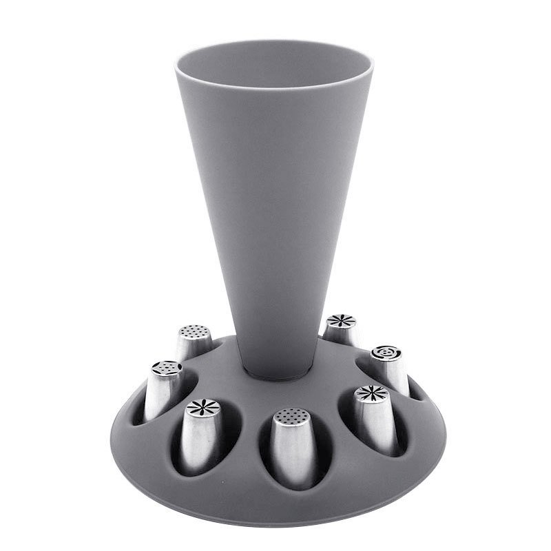 Baking tools cream decorating bag flower mouth holder cake decorating holder stainless steel silicone pastry bags with holder
