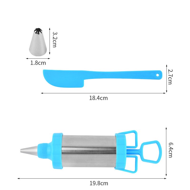 Wideal OEM Piping Gun Set Cream Scraper Nozzle DIY Decorating Cake Tools Baking Supplies