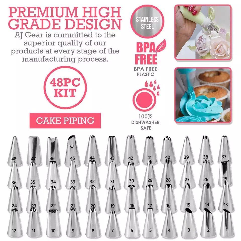 333Pcs/set Cake Turntable Bakery Patisserie Cake Decorating Tools Kit Rotary Table Baking Tools Set Piping Nozzle Pastry Tool
