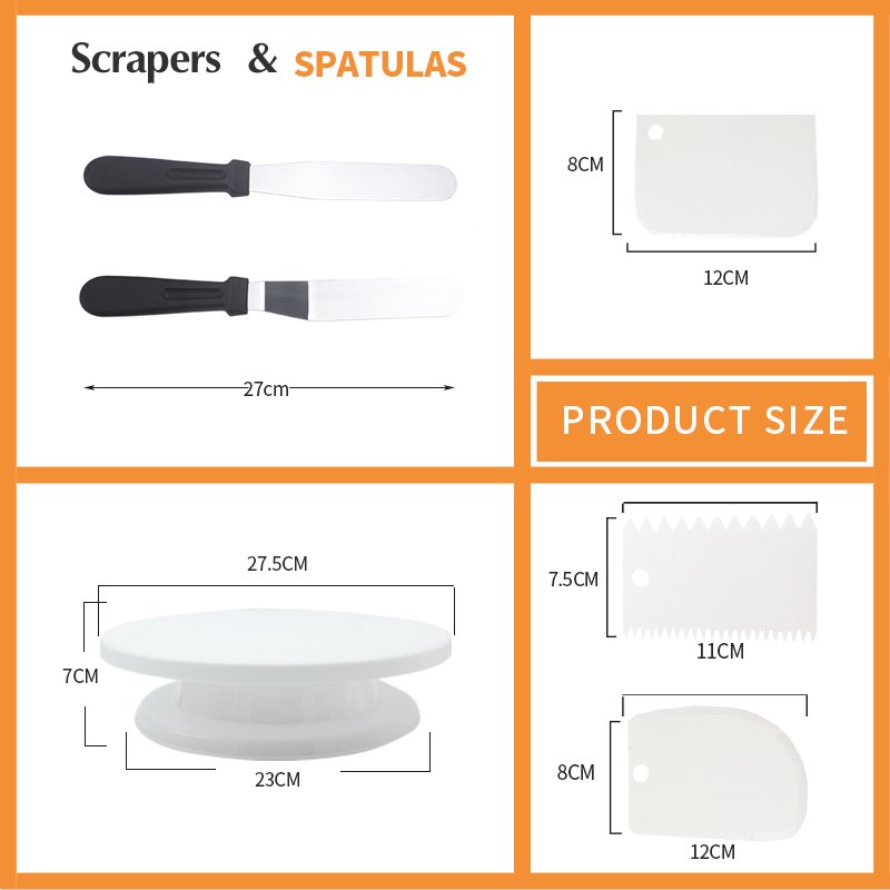 Rotating Cake Stand Cake Decorating Kit Cake Tools With Turntable Pastry Nozzles Tools Accessories Baking Supplies