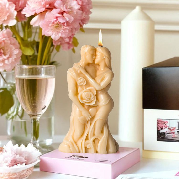 YS Embrace Couple Silicone Candle Molds Valentine's Day Gypsum Decorations Gift Casting Mould DIY Aromatherapy Candle Making